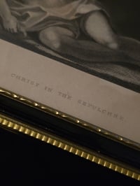 Image 3 of "Christ” 1800s Bible page with preserved web