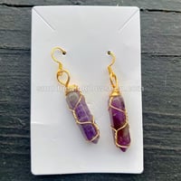 Image 3 of Polished Crystal Hexagonal Earrings (Almost Sold Out!) 