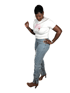 Split Leg Denim Jeans Image 2