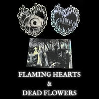 Image 1 of Stickers ❈ Flaming Hearts & Dead Flowers