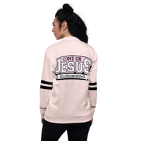 Image 2 of Unisex Bomber Jacket light pink/black