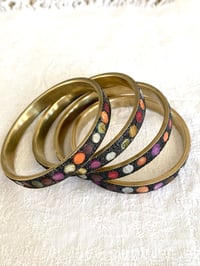 Image 1 of Bracelets laiton à pastilles lot de 4
