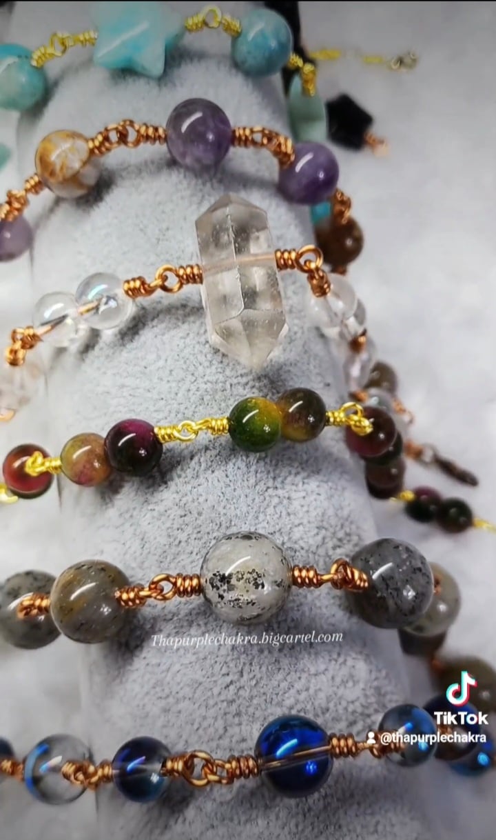 Image of Crystal gemstone bracelets 