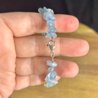 Image 3 of Aquamarine Chip Floral Bracelet ($10)