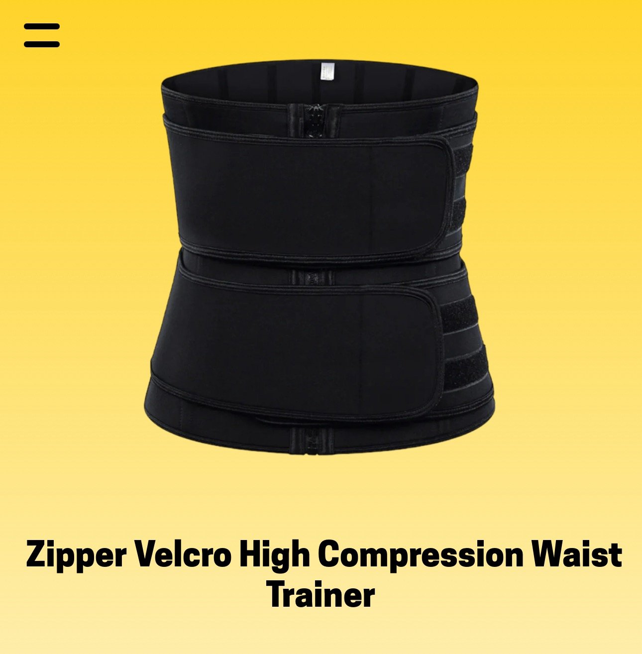double velcro waist trainer