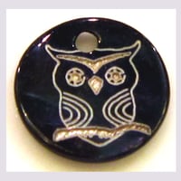 Image 3 of Charm's nacre naturel oiseau, hibou, poisson