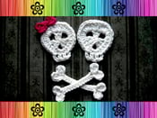 Image of Skull and Crossbones Applique Pattern