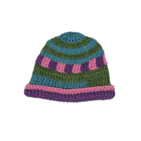 Image 3 of around the world beanie