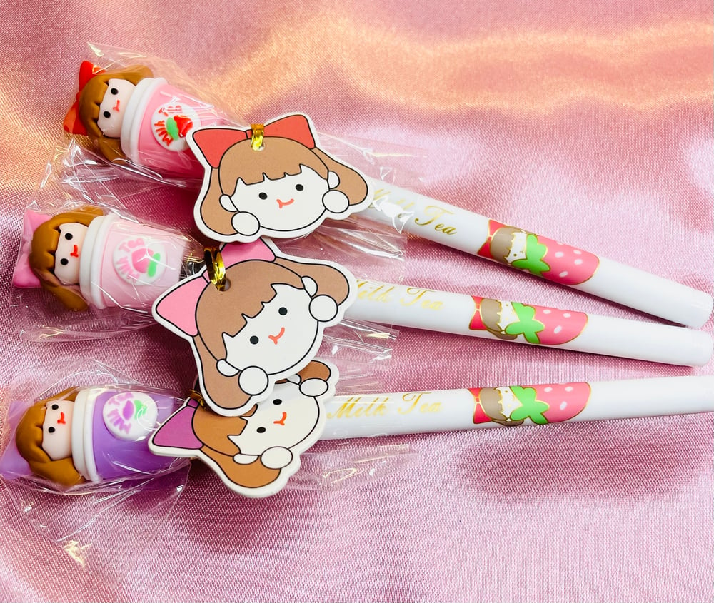 Image of KUKI Strawberry Milk Tea Pens