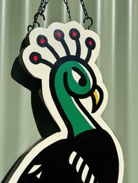 Image 2 of Peacock Woodcut
