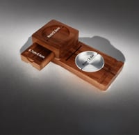 Image 2 of Ashtray Coaster Whiskey Glass Tray & Ash Tray w/h Cigar Cutter, Includes Drawer and Cigar Slot