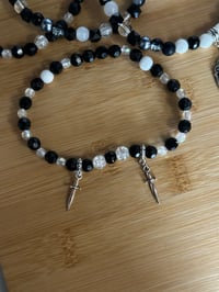 Image 8 of Deadly Damask Black Gothic Tumbler Bracelet Stack