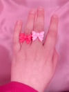 Pink Bow Rings-Adjustable