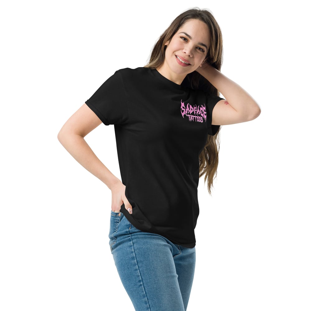 Image of Angry Gamer Teddy T Shirt PINK TEXT 