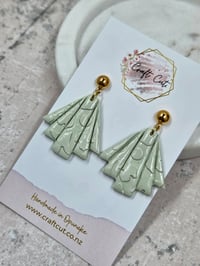 Image 3 of Embossed Art Deco Earrings