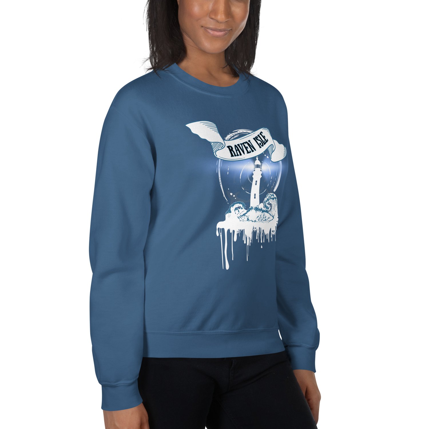Image of Officially licensed does it hurt Raven Isle white Unisex Sweatshirt
