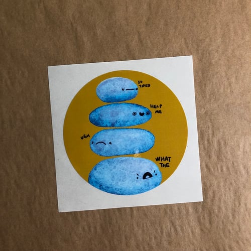 Image of XL lumpy friends saying stuff stickers