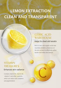 Image 10 of Lemon Face Wash Facial Cleanser Face Exfoliating Gel Moisturizing Remove Dead Skin Blackhead Exfolia