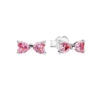 Pink Bow Earrings 