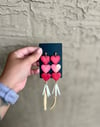 Polymer Clay Dangling Heart Earrings