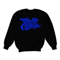 “Graffiti Truth” Crewneck | Black/Royal