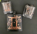 Gemini Zodiac Giftset 1 6 oz.Flask, 2 Square 2oz. Shotglasses, 1 mini funnel for easy filling