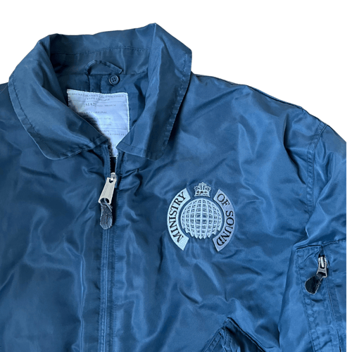 Image of 90s Vintage Ministry Of Sound 'Contrast' rave bomber jacket: Fits L - XL 