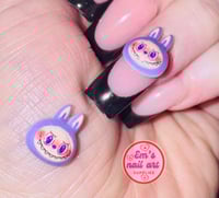 purple labubu charms 