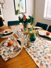 Image 4 of Nasturtium Linen Table Runner