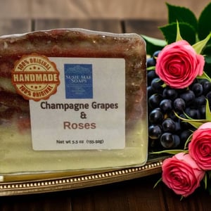 Image of Champagne Grapes & Roses 