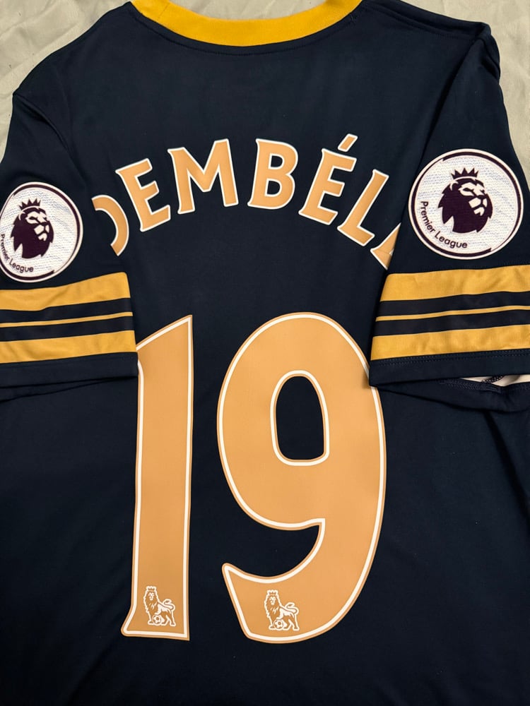 Image of Tottenham Hotspur “DEMBÉLÉ 19” 2016/17 Away Shirt + PL patches (S)