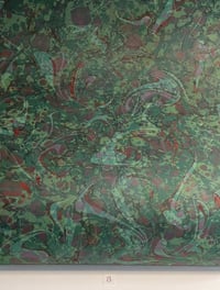 Image 4 of Marbled Paper Overmarble on Black & Racing Green - 1/2 sheets