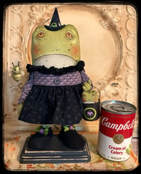 Image 2 of Folk Art Toad Witch Doll character 