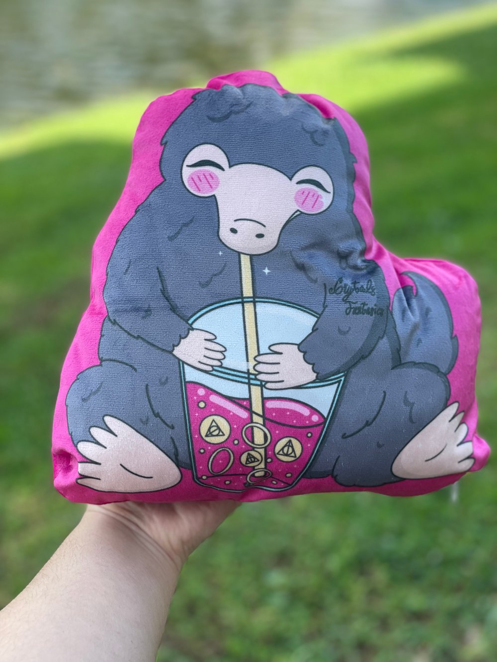Image of Magical Creature Plush Pillow & Acrylic Keychain