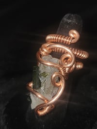 Image 2 of Adjustable Green Tourmaline w/quartz, Brazil
