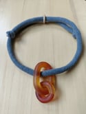 ‘Rust’ Glass Chain & Loop & Rope Mooring Necklace Copy