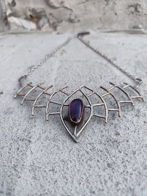 Amethyst labyrinth necklace 