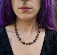 Image 3 of Lapis Lazuli and Brass necklace 