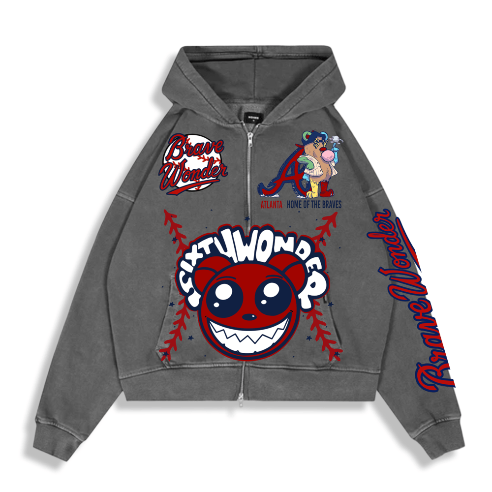 Image of Brave Wonder ATL zip-up hoodie