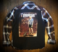 Upcycled “Archie’s/Sabrina the Teenage Witch” t-shirt flannel
