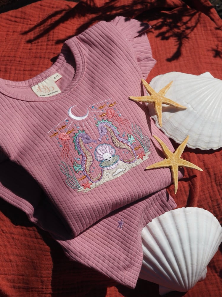 Image of Belle & Bee Collaboration - Raspberry Frill tshirt