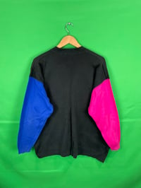 Image 2 of Vintage Pink n Blue Cotton Cardigan Large 