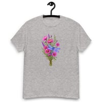 Image 9 of Unisex classic tee, Dragonfly Wildflower Bouquet Tee