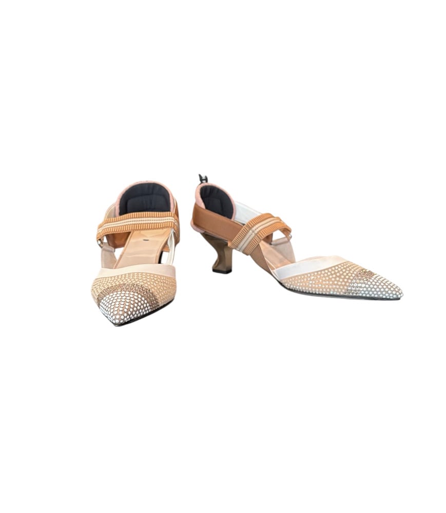Image of Fendi Size 37 Colibri Embellished Shoes 3-1743