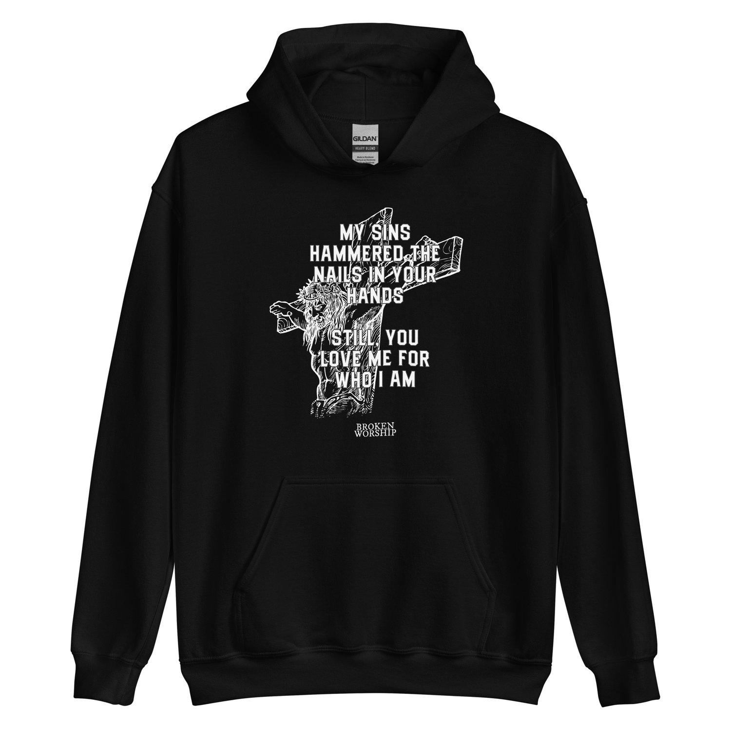 Image of Forgiven Poem Cross Hoodie (Multiple Colors)