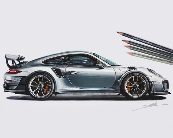 Image of Porsche 911 GT2 RS Original Artwork