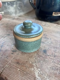 Image 1 of Tiny green lidded pot