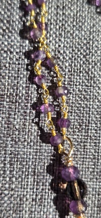 Image 9 of The Sierra Smoky Quarts and Amethyst Necklace