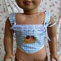 Cherubs corset in blue gingham 