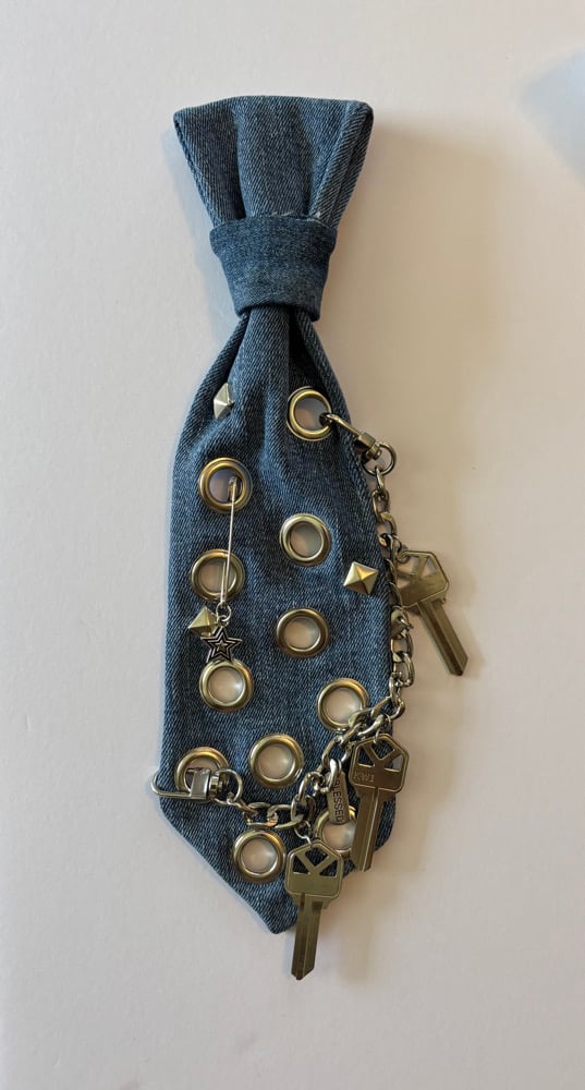 Image of Denim Keys(necklace tie)